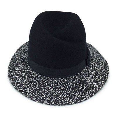 Alpas Simone 's Organic Wool Felt Fabric Blend Hat Black  eb-21610827